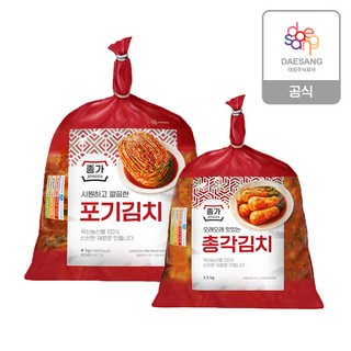 종가 포기김치 4kg + 총각김치 2.5kg, 1세트