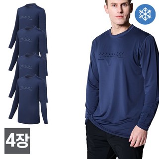 스타일필드 4세트 봄 여름시즌 냉감소재 시원한 쿨 고스판 긴팔 라운드 티셔츠 일상복 작업복 A113