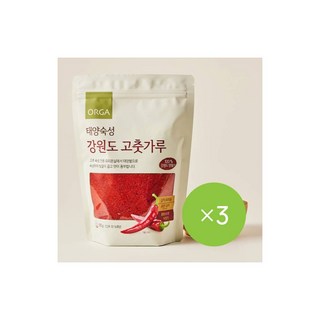 올가 태양숙성 강원도 고춧가루 (국산) 500g 3봉, 1개