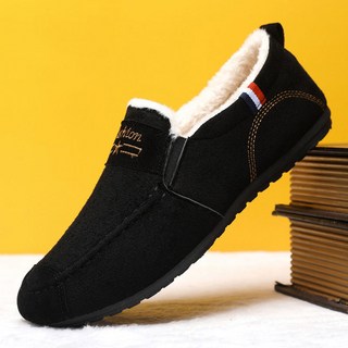 Jisham지샴 남자 면화 빅 사이즈 로퍼 기모 통근화