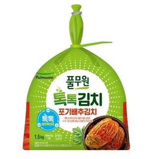 풀무원 간단반찬 혼밥 엄마손맛 우리가족반찬 업소용 톡톡 포기김치 씨앗유산균 1.5kg, 1개