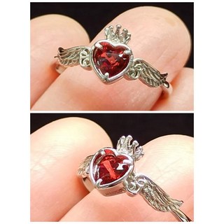 托帕石 黃水晶 紫水晶 石榴石 愛心 皇冠 925銀 活圍 戒指