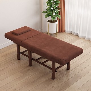 美容床專業按摩床 家用艾灸床推拿床 美睫床紋繡床 理療床多功能摺疊設計 舒適加厚海綿 可調節高度 收納便利 台灣出貨, 方頭190*80棕色絨布7.5CM, 1個, 方頭190*80棕色絨布7.5CM