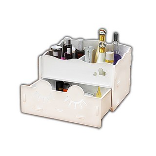 桌上型化妝品收納櫃附抽屜，保養品飾品日用品整理架，台灣出貨, 睡美人, 1個