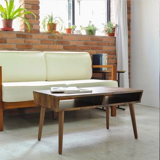 Tasteful 特斯屋 日式仿古紋木質茶几桌 雙層收納設計 W80 x D45 x H42 cm (81777-1), 仿古紋