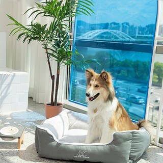 펫니처 코지 대형 3색 강아지방석 애견 강아지쿠션, 버건디