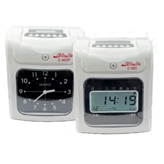 LIDINGDA 【力頂達六欄位打卡機 】【送50張打卡紙】 【 內部音樂鈴 可以外接響鈴 自動移位 停電記憶功能】, 1台, S960液晶型打卡鐘