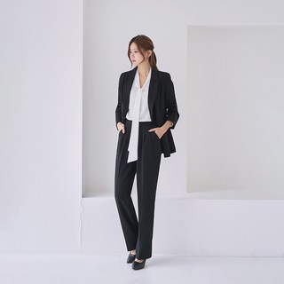 여성 정장 세트 여자 셋업 수트 투피스 세미 면접 바지정장 [이안]