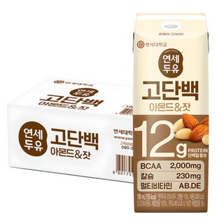 연세두유 고단백 아몬드 앤 잣, 190ml, 24개