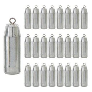 레저킹 회전고리 강철봉돌 낚시추 다운샷 봉돌 대용량 덕용, 1세트, 25개입