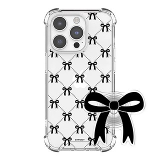 코지 리본 패턴 젤하드 갤럭시 아이폰 휴대폰 케이스+아크릴톡