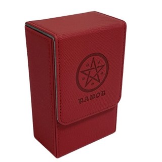 타로 카드 보관 상자 케이스 가죽, 레드, 1개