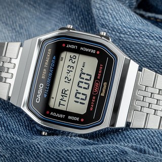 카시오 메탈시계 블루투스 스퀘어 빈티지 레트로 공용 전자시계 ABL-100WE-1A