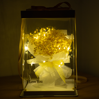 마음담은집 이벤트용 프리저브드 안개꽃다발, 옐로우