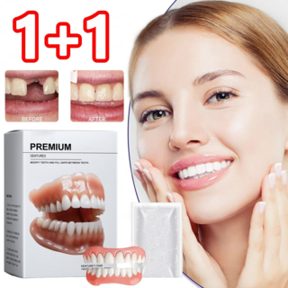 [국내배송] 치아 틀니 임시 틀니 상하 가짜이빨, 6세트