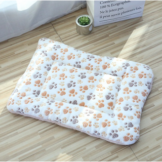 부드러운 댕냥이 애착 패턴 방석, 발자국 화이트, 1개