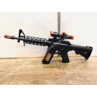 伍拾錢 紅外線燈光語音震動槍 電動槍 長槍 今晚吃雞 AK47 98k M416狙擊 聲光槍 兒童玩具, 1個, Black