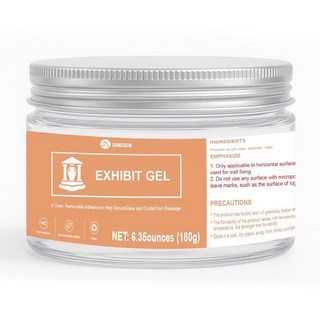 DINGSEN 박물관용 180g6.7온스 전시용 고정 젤 투명 탈착식 전시 왁스 재사용 가능한 잔류물 없음 낙하에 대한 아티팩트 골동품 유리 라믹용 진동 충격 [호환]
