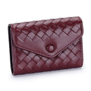 純羊皮風琴卡包女士2025新款真皮手工編織信封卡套時尚名片包手拿包零錢包錢夾短夾長夾男生錢包女生錢包學生錢包