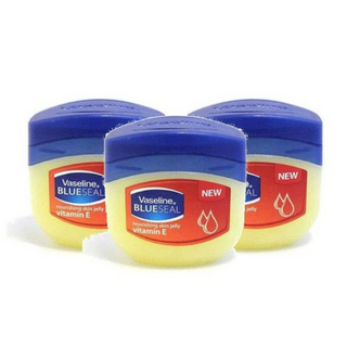 Vaseline BlueSeal Petroleum Jelly Vitamin E 바세린 블루실 페트로리움 젤리 비타민 E 96g 3팩, 3개