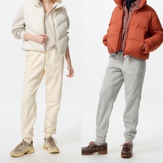 유니클로 여성 히트텍 보아 스웨트 조거 팬츠 긴 기장 4종 481253