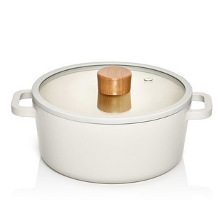 클리나 인덕션 루아 IH 양수 냄비, 20cm, 크림, 1개