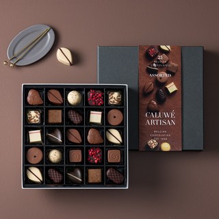 프리미엄 벨기에 초콜릿 칼루위 아티산 믹스드 컬렉션 25P_브라운, 345g, 1박스