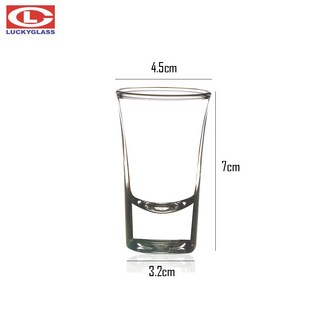 【泰國LUCKY】厚底喇叭杯 35mL 35cc 一口杯 烈酒杯, 泰國LUCKY 亮面35mL, 1個
