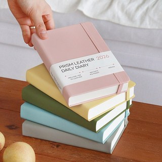2026 프리즘 레더 B6 데일리 다이어리 5color 일간 일기장 일지 인디고, 워터멜로우