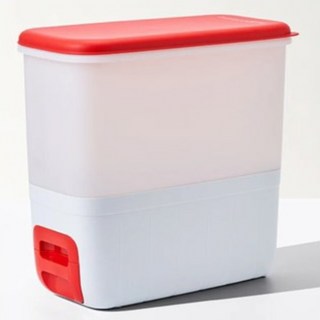 타파웨어 슬림 라이스 키퍼 10kg 투명창 용양조절 레버 쌀통 잡곡통 저장 보관통, 1개