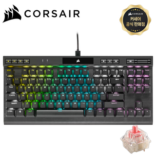 커세어 K70 TKL 한글 기계식 게이밍 유선 텐키리스 키보드, (BLACK) 블랙, (CORSAIR)K70 RGB TKL, 저소음 적축