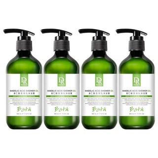 Dr.Hsieh 達特醫 杏仁酸抗痘沐浴露 500mL 背痘 胸口痘 果酸沐浴乳, 4個, 杏仁酸沐浴露500ml