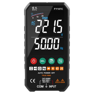 福儀原廠 FY107 萬用電表 數位電表 三用電錶 電壓表 防燒 驗電筆, 1個, 【福儀】FY107C 頂級版