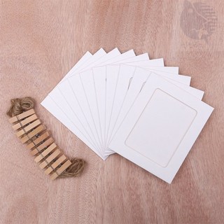 신선EASY 사진프레임 가랜드 종이액자 3x4 화이트 10p