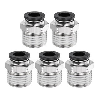 [ 1232678 ] 하프링턴 푸시 투 커넥트 피팅 1cm(3/8인치) 튜브 외경 x 1.3cm(1/2인치) NPT 나사선 수평 직선 유니온 황동 퀵 공압 액세서리 트레일러 에