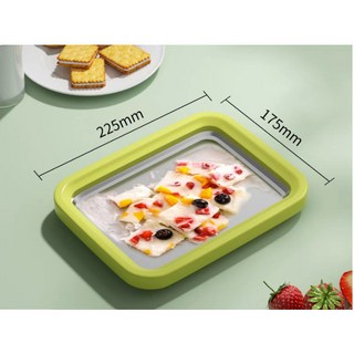 小型炒冰机 家用冰沙機 迷你儿童炒酸奶機 专用冰淇淋机 炒冰盤 qct6r0, 活力绿【送两个铲子】,【售後無憂】304食品級不銹鋼