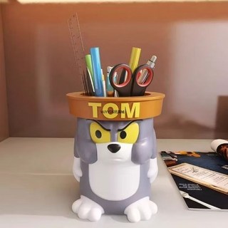 【台灣出貨】 湯姆與傑利鼠桌上筆筒 湯姆收納盆 湯姆桌上擺飾品 生日禮物, 1個, 湯姆筆筒收納盆,一樣