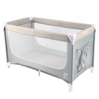 Babybabe 家用摺疊嬰兒床(可收折遊戲床), 灰色