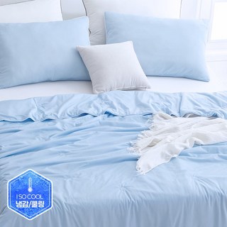 접촉냉감 아이스쿨 여름 냉감이불+베개커버 세트 SS