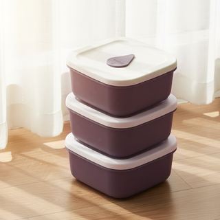 소노리떼 국산 실리콘 밥팩 정사각, 3개, 퍼플그레이