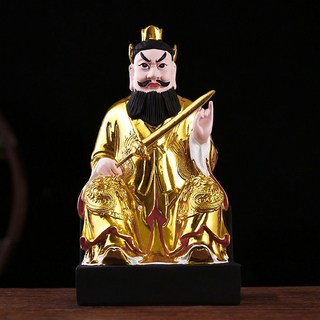台灣熱銷 爆款 張天師神像居家樹脂龍虎山張道陵祖師爺玄關家用供奉擺件 家用 佛堂 佛像擺件 神明擺件, 1個, 12寸30厘米--金身款