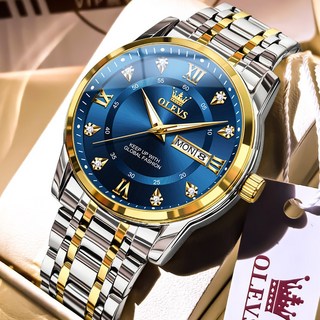 OLEVS 남성 시계 석영 럭셔리 명품 방수 야광