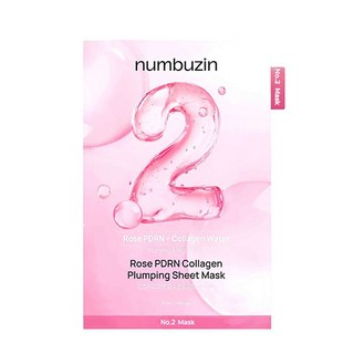 numbuzin No.2 玫瑰膠原蛋白彈力面膜，深層滋潤，提升彈性，舒緩敏感，方便快捷, 1組, 1入