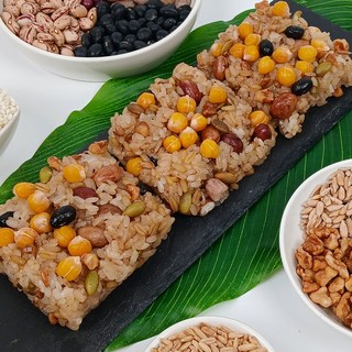 장가손떡 견과2배 오트밀영양밥 귀리 찰밥 영양 잡곡밥 약밥 단백질 콩밥 건강간식(설탕무첨가), 10개, 80g