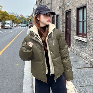 여성 패딩 가짜 두 벌 재킷 겨울 코트 후드패딩