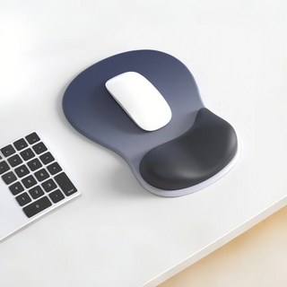 물방울 디자인 사무실 마우스패드 미끄럼방지+손목받침, 1개, 다크 그레이