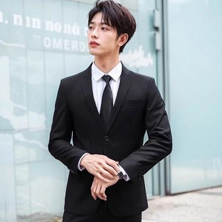 西裝正裝男士商務修身西服套裝 大學生時尚結婚伴郎服全套西裝外套