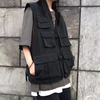限時下殺 多口袋工裝背心 戰術背心 工裝外套 釣魚馬甲 機能戰術背心 薄款外套 背心外套 大尺碼工裝 XO2Y