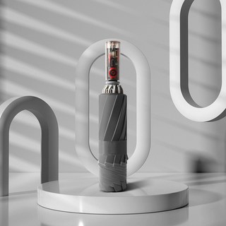 역반발방지 독일 기계식 3단 접이식 전자동 견고 남녀 우산 바람과 폭우 차단 원터치 컨트롤