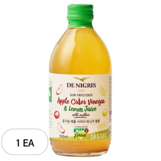 데니그리스 유기농 애플사이다 비니거 레몬, 500ml, 1개